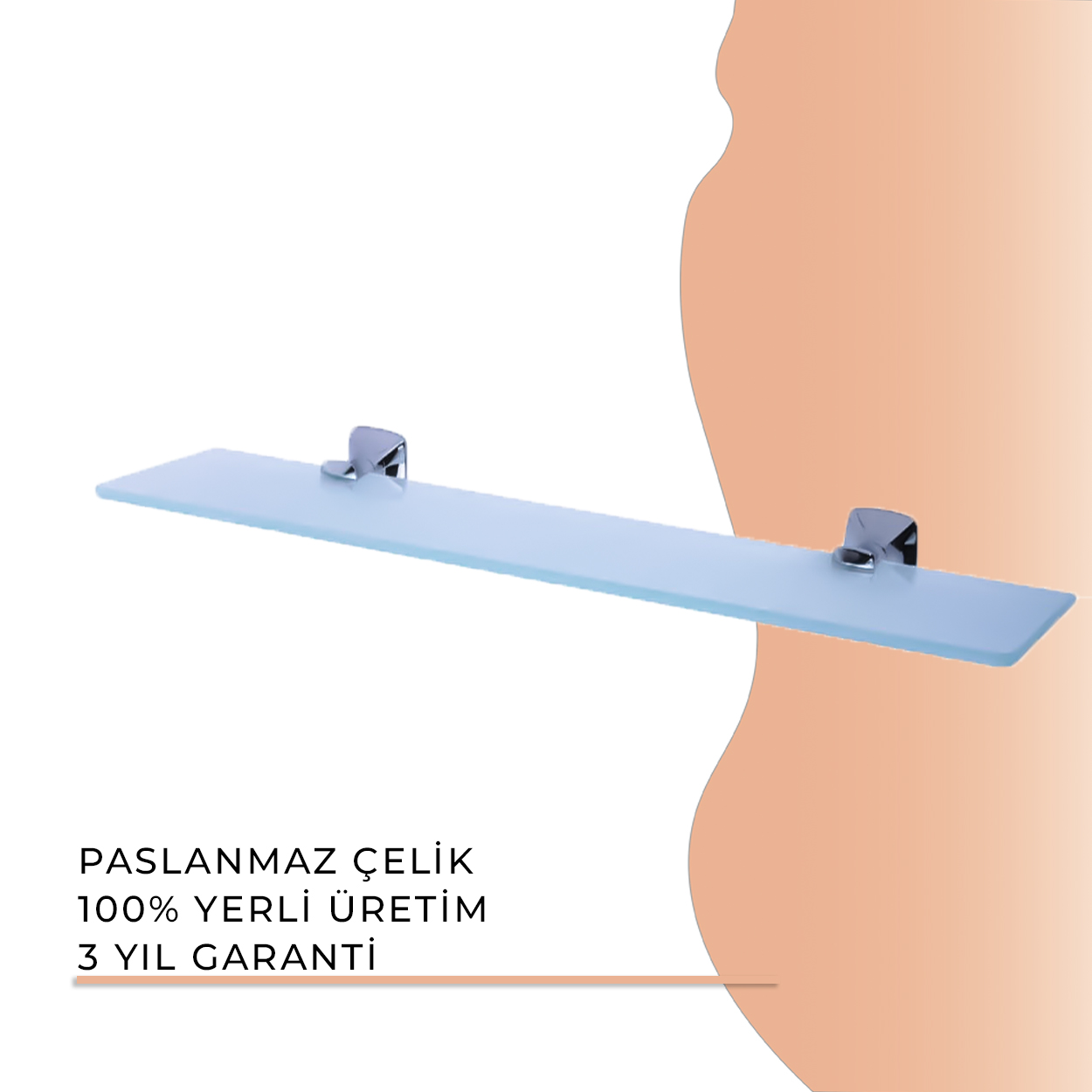İGK YAPI - Duxxa Eiffel Ayna Etajeri Krom (A.1401)