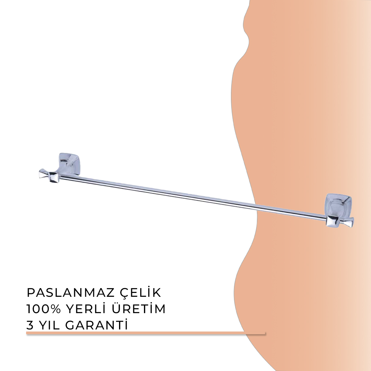 İGK YAPI - Duxxa Eiffel Uzun Havluluk (50 cm) Krom (A.1415)