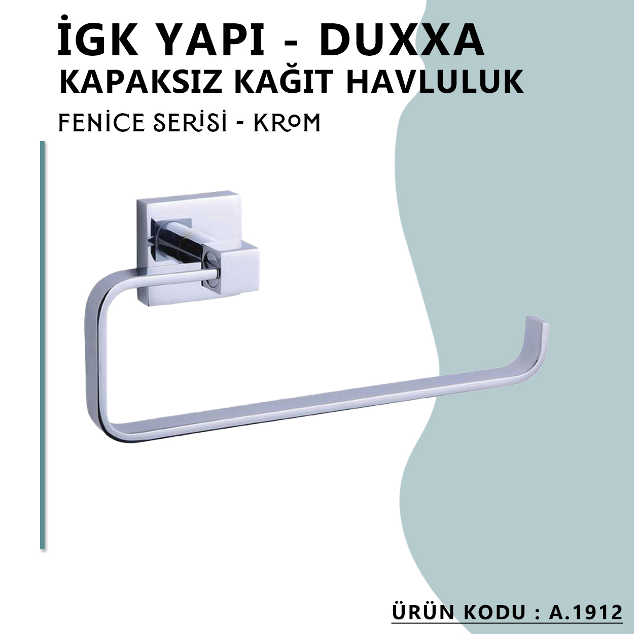 İGK YAPI - Duxxa Fenice Kapaksız Kağıt Havluluk Krom (A.1912) - Resim 3