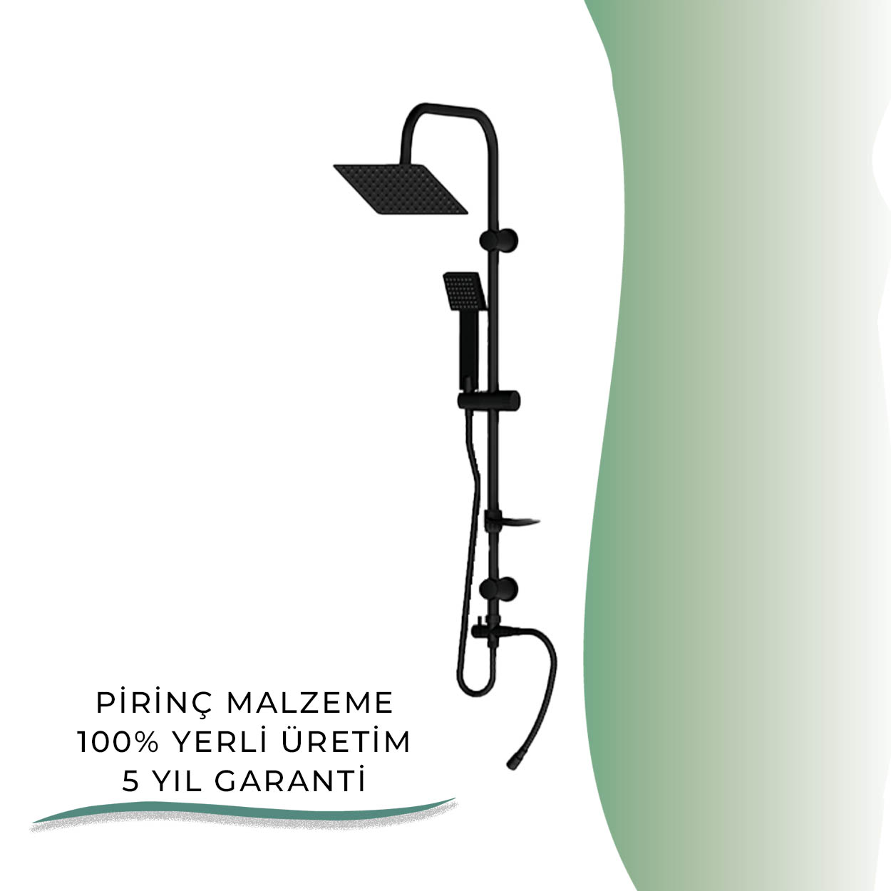 İGK YAPI - GPD Yönlendiricili Duş Seti (Tek Fonksiyonlu El Duşu + 200x200) (DST193S)
