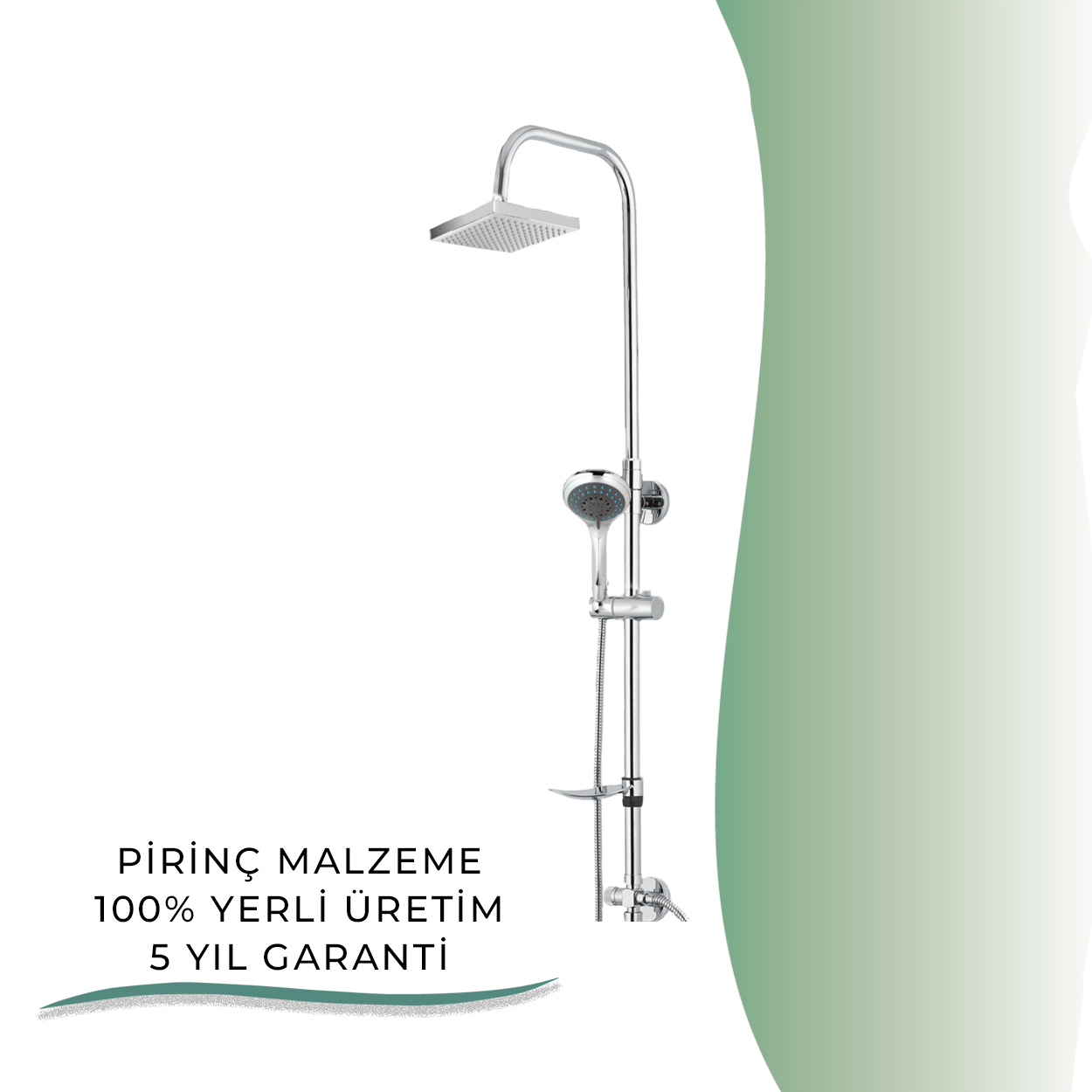 İGK YAPI - GPD Duş Seti (5 Fonksiyonlu El Duşu +250x250) (DST24)