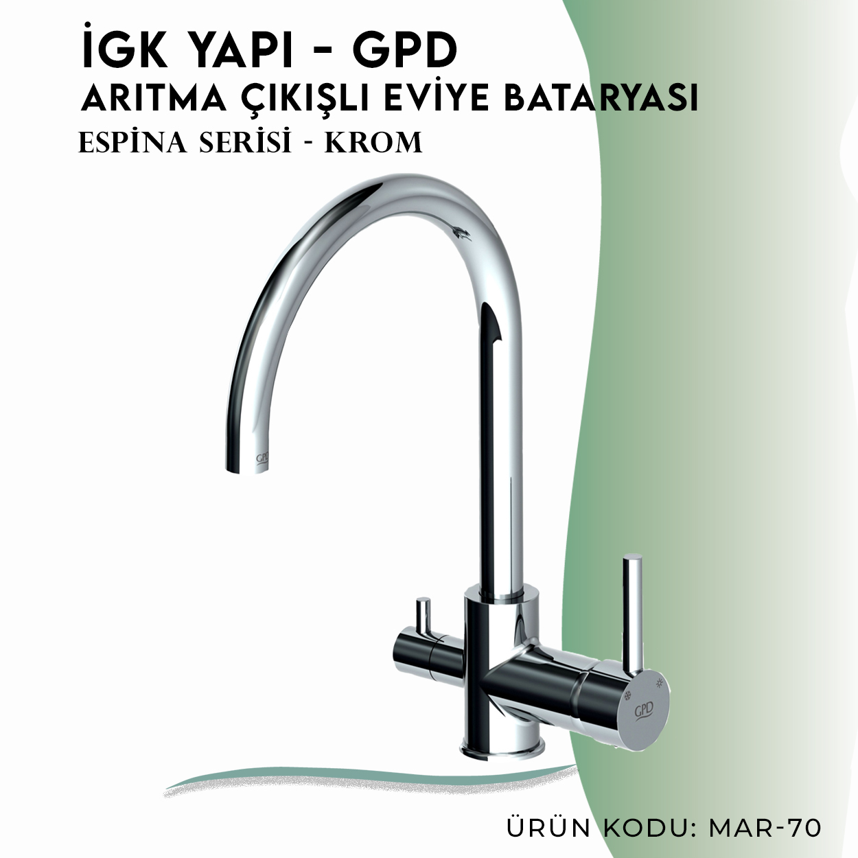 İGK YAPI - GPD Espina Arıtma Çıkışlı Eviye Bataryası (MAR70) - Resim 3