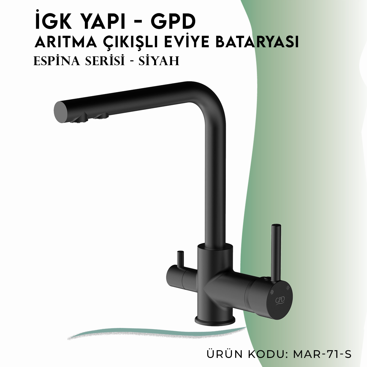 İGK YAPI - GPD S Espina Arıtma Çıkışlı Eviye Bataryası ( MAR71-S) - Resim 3
