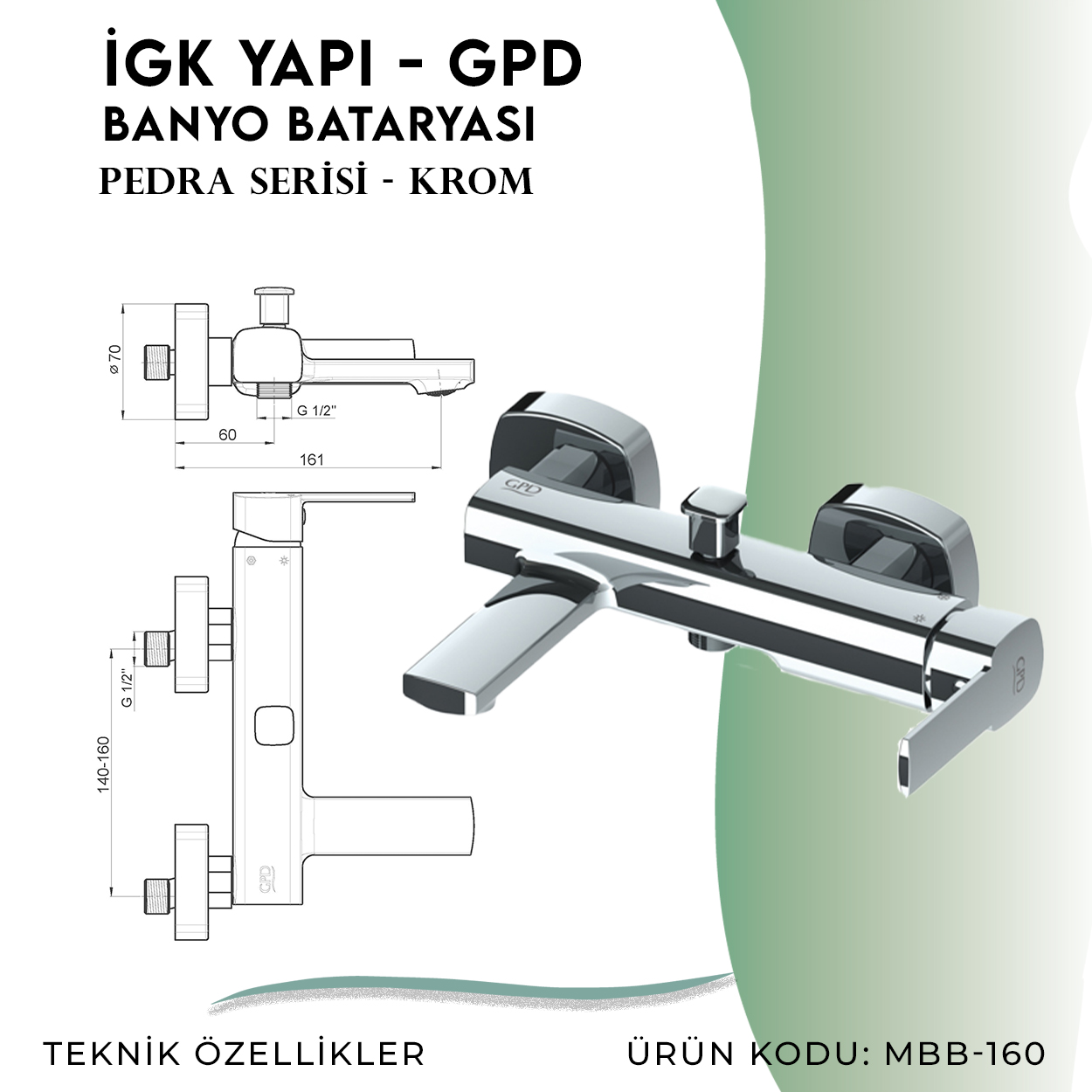 İGK YAPI - GPD Pedra Banyo Bataryası (MBB160) - Resim 4