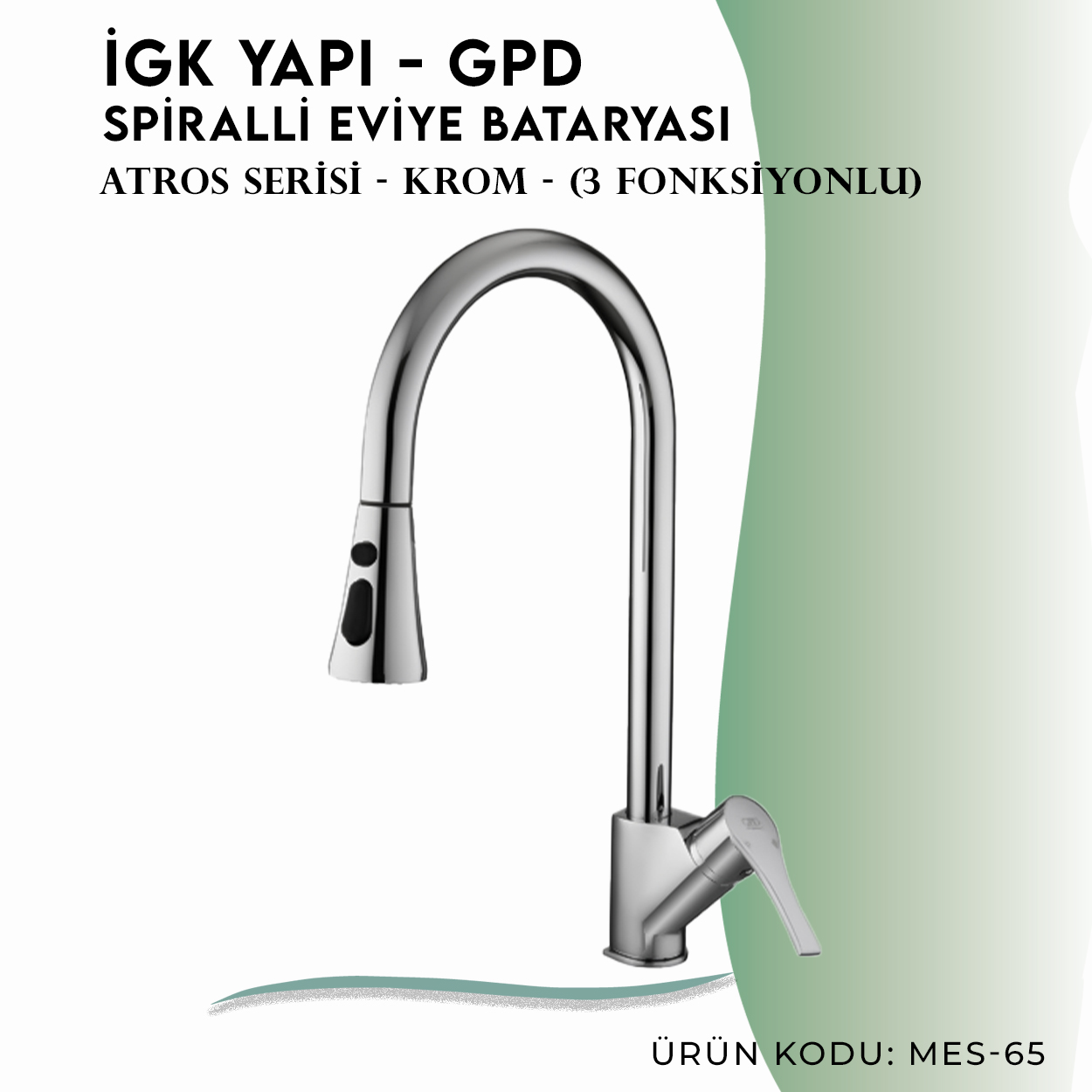 İGK YAPI - GPD Atros Spiralli Eviye Bataryası (2 Fonksiyonlu) (MES65) - Resim 3