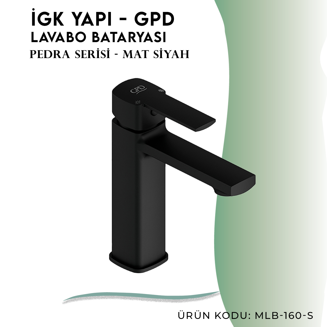 İGK YAPI - GPD S Pedra Lavabo Bataryası  (MLB160-S) - Resim 3