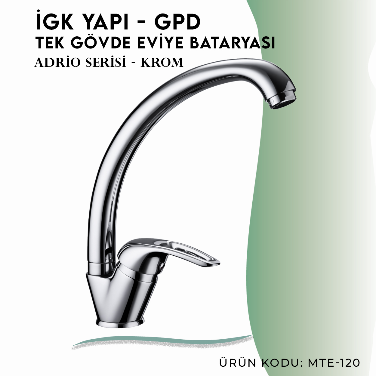 İGK YAPI - GPD Adrio Tek Gövde Eviye Bataryası (MTE120) - Resim 3