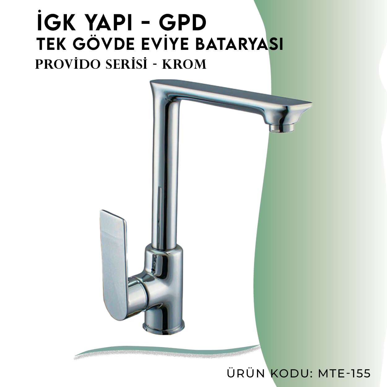 İGK YAPI - GPD Provido Tek Gövde Eviye Bataryası (MTE155) - Resim 3