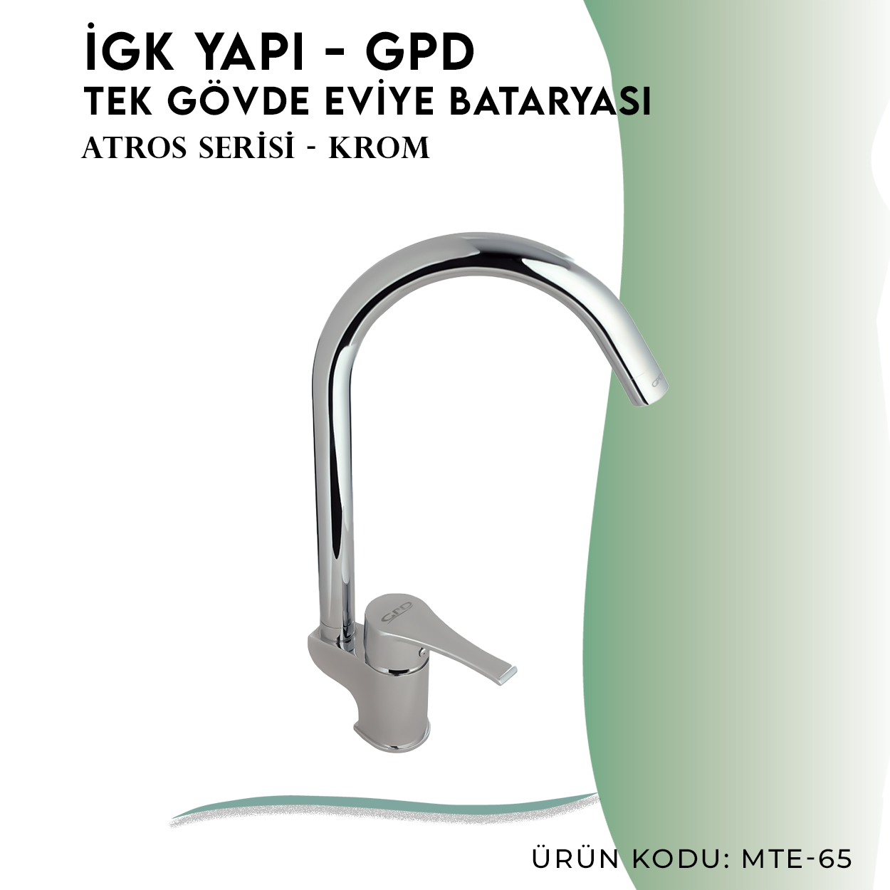 İGK YAPI - GPD Atros Tek Gövde Eviye Bataryası (MTE65) - Resim 3