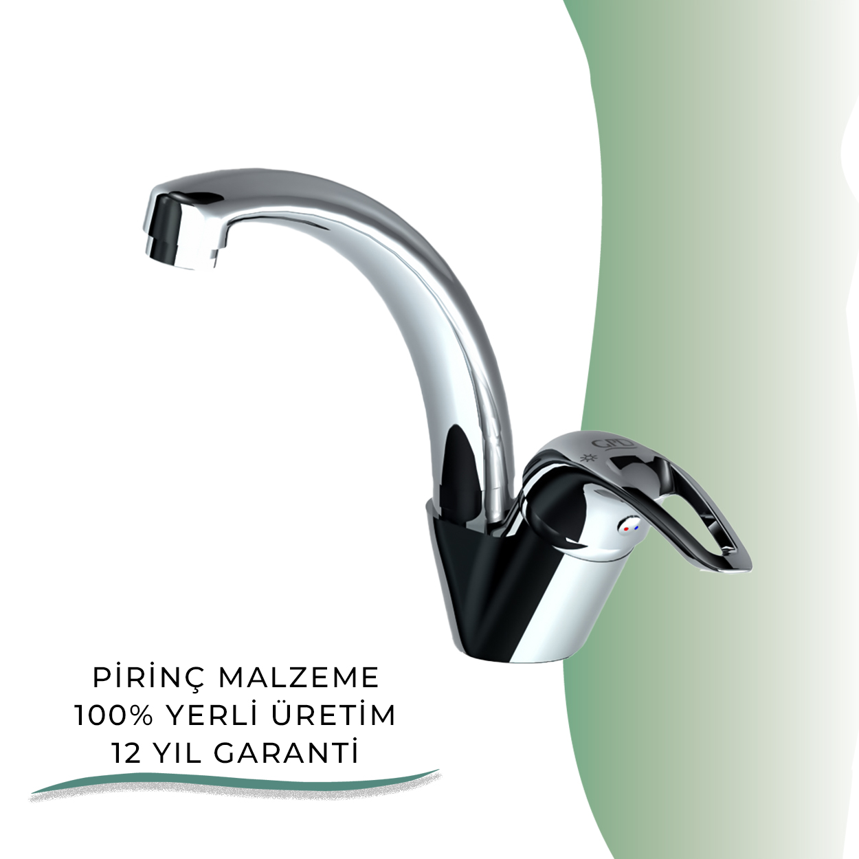 İGK YAPI - GPD Adrio Tek Su Girişli Tek Gövde Lavabo Bataryası (MTT120)