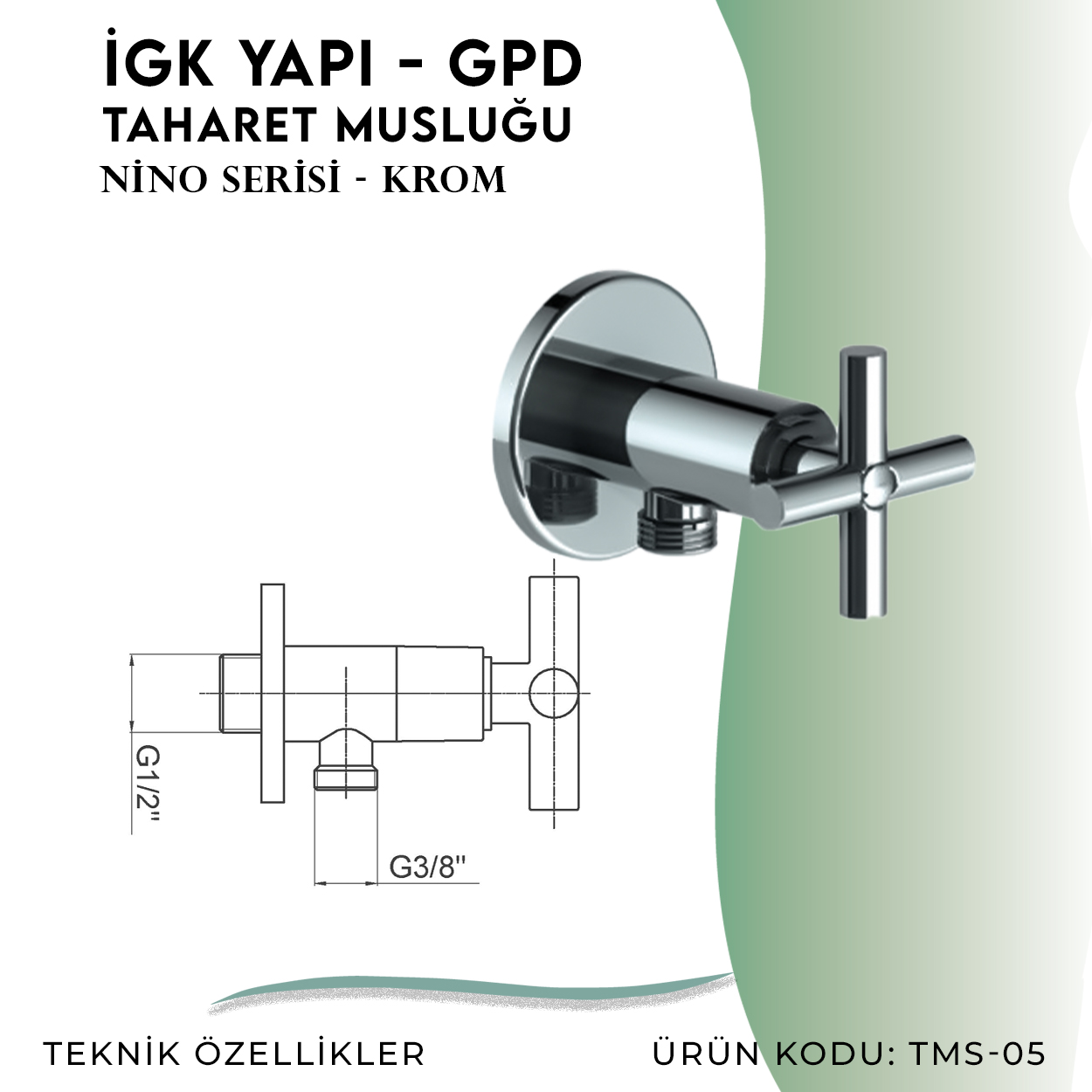 İGK YAPI - GPD Nino Taharet Musluğu (TMS05) - Resim 4