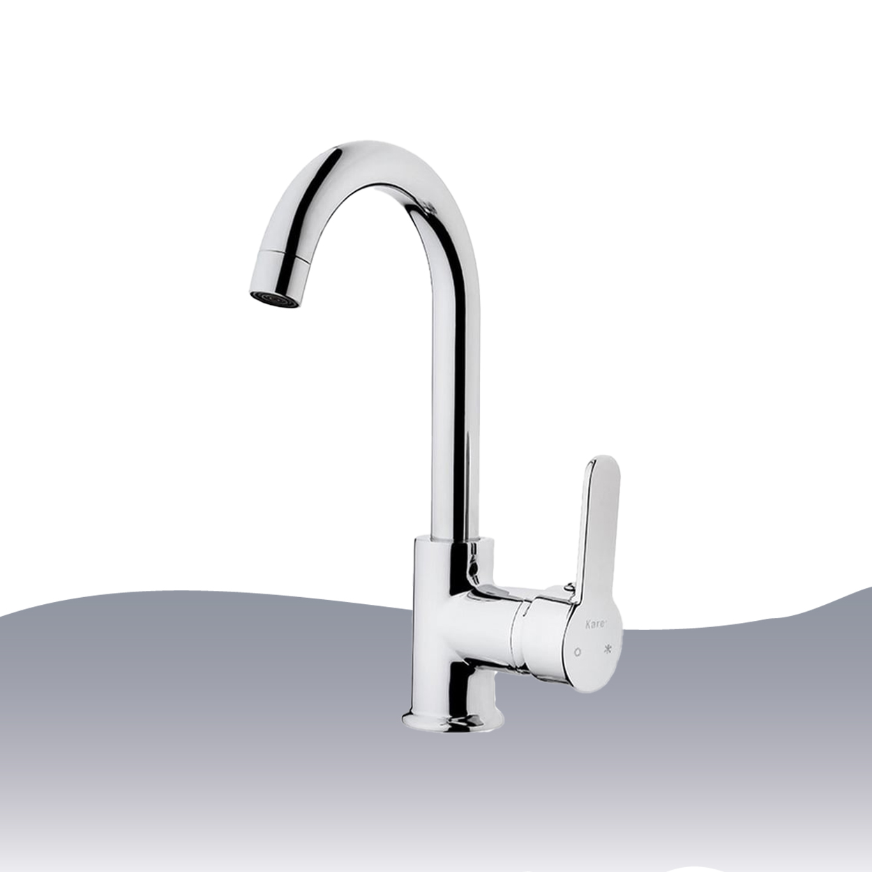 İGK YAPI – KARE KDL14002 Delta Kuğu Lavabo Bataryası - Resim 2