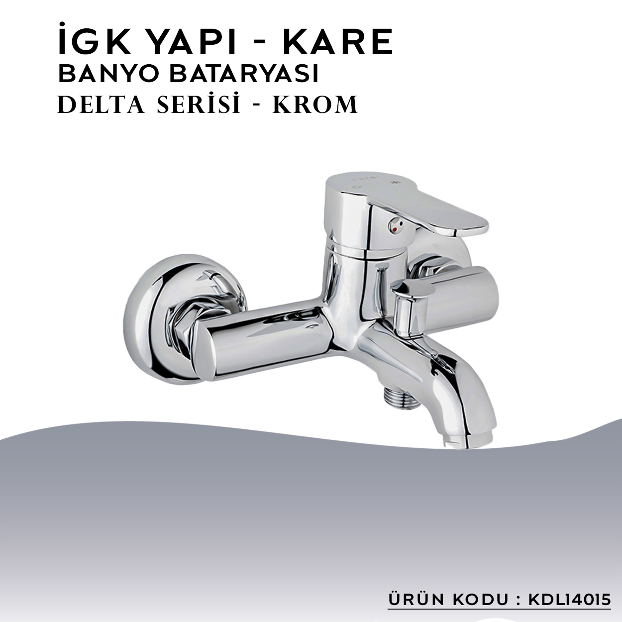 İGK YAPI – KARE KDL14015 Delta Banyo Bataryası - Resim 3