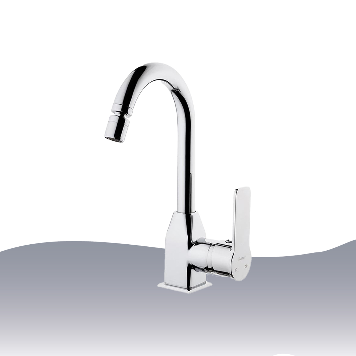 İGK YAPI – KARE KPE41002 Perla Kuğu Lavabo Bataryası - Resim 2