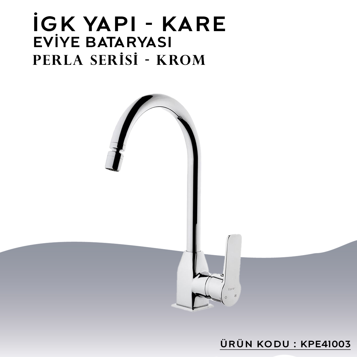 İGK YAPI – KARE KPE41003 Perla Eviye Bataryası - Resim 3