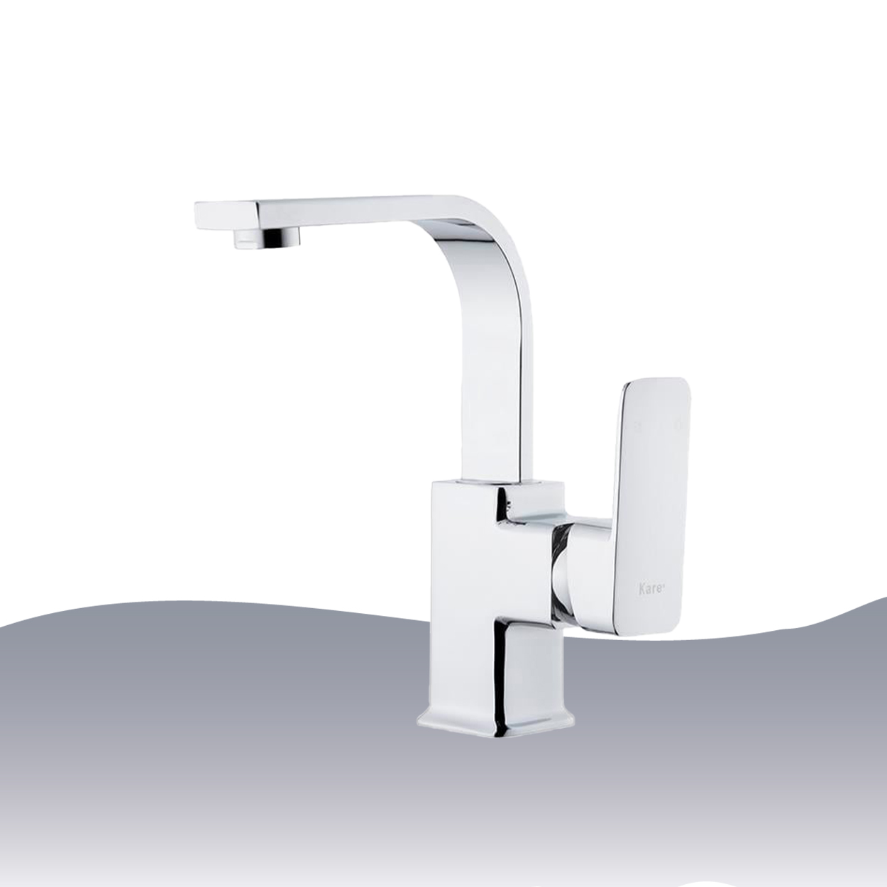 İGK YAPI – KARE KRA29002 Siera Kuğu Lavabo Bataryası - Resim 2