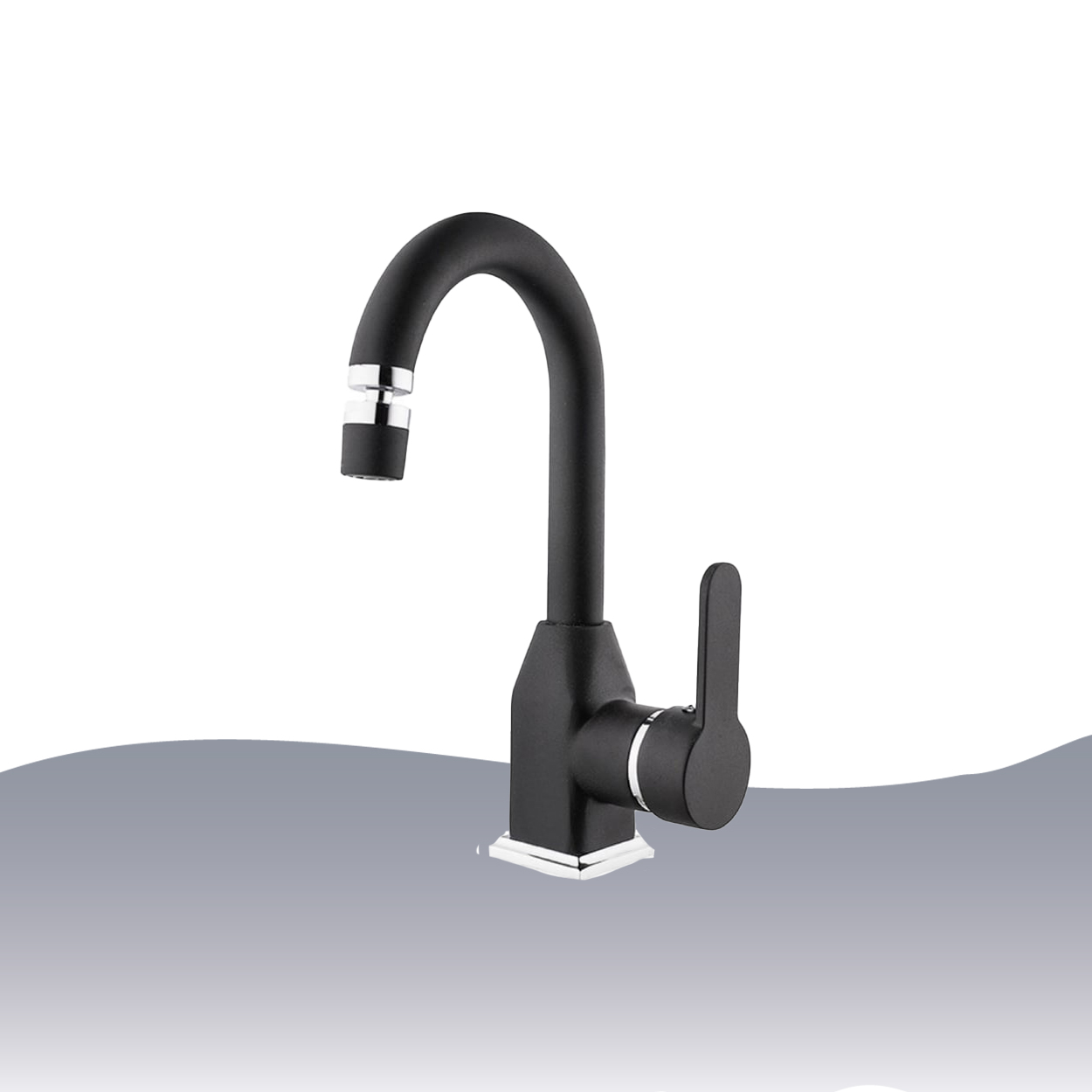 İGK YAPI – KARE KST30010-K Stil Kuğu Lavabo Bataryası - Resim 2