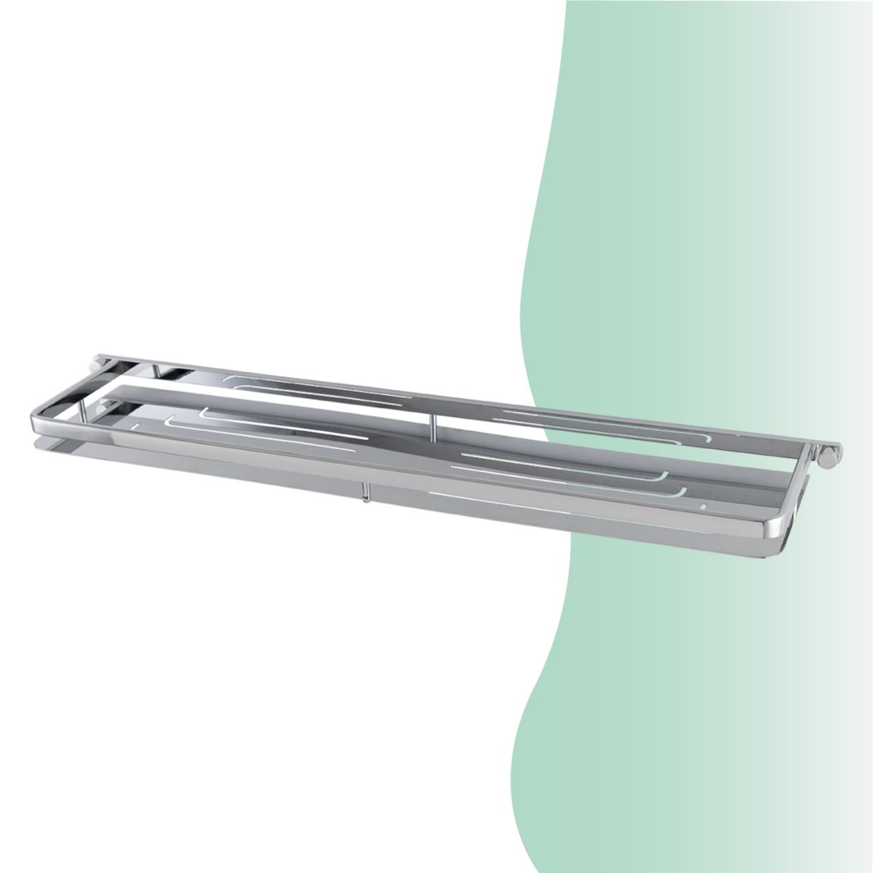 İGK YAPI - Çelik Banyo Mercan Ayna Etajeri (MS10-005) - Resim 2