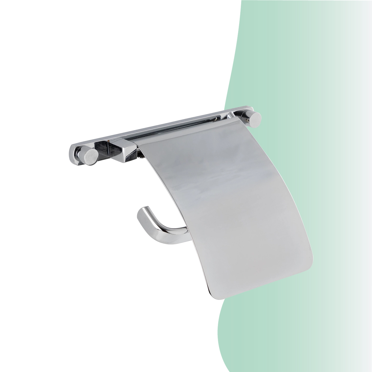İGK YAPI - Çelik Banyo Mercan Geniş Kapaklı Tuvalet Kâğıtlığı (MS10-007) - Resim 2