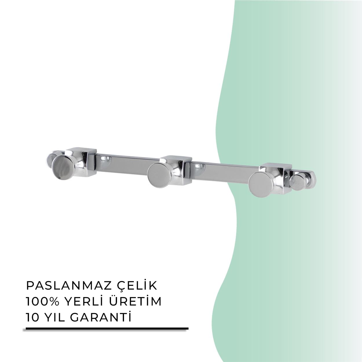 İGK YAPI - Çelik Banyo Mercan Üçlü Askılık (MS10-010)