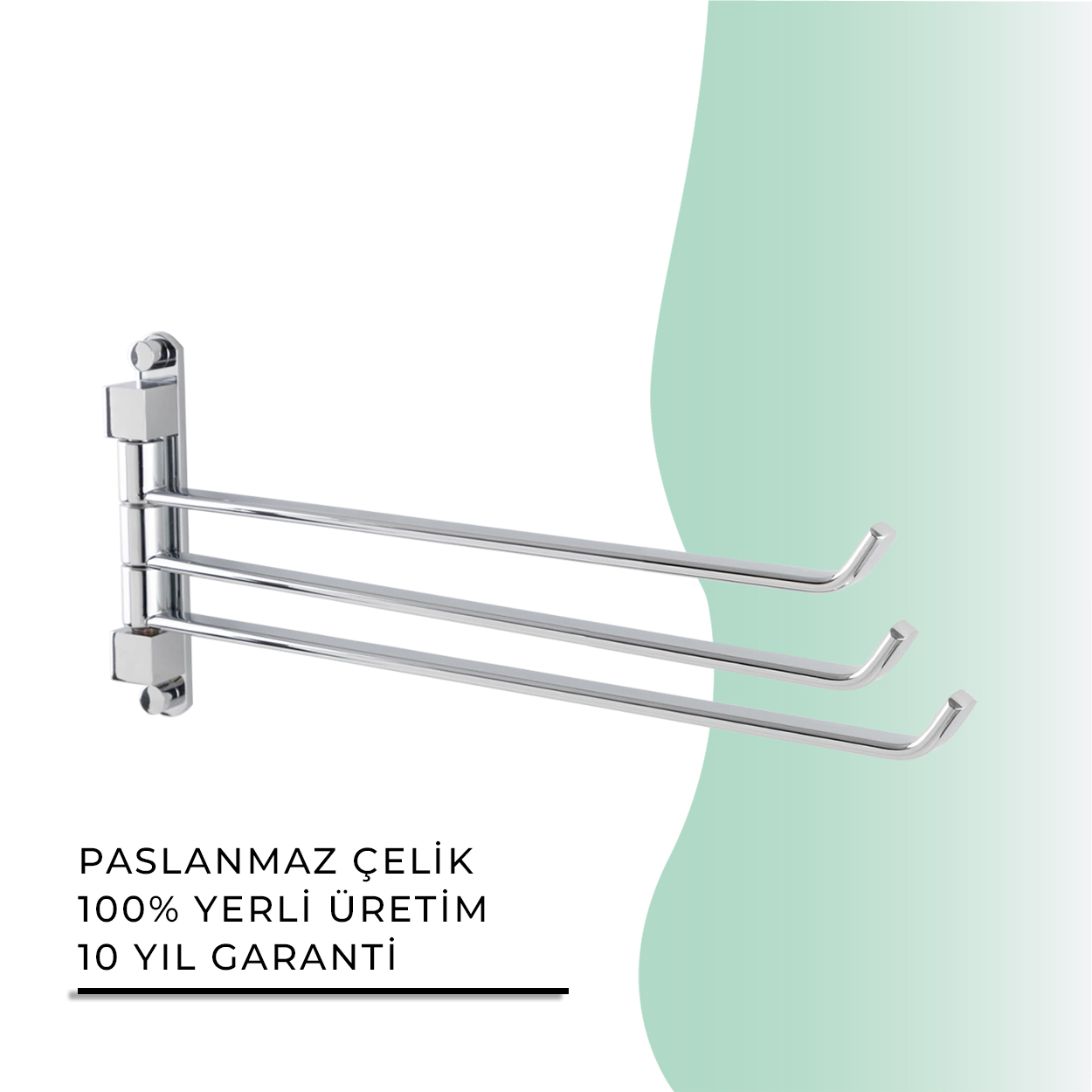 İGK YAPI - Çelik Banyo Mercan Üçlü Döner Havluluk (MS10-020)