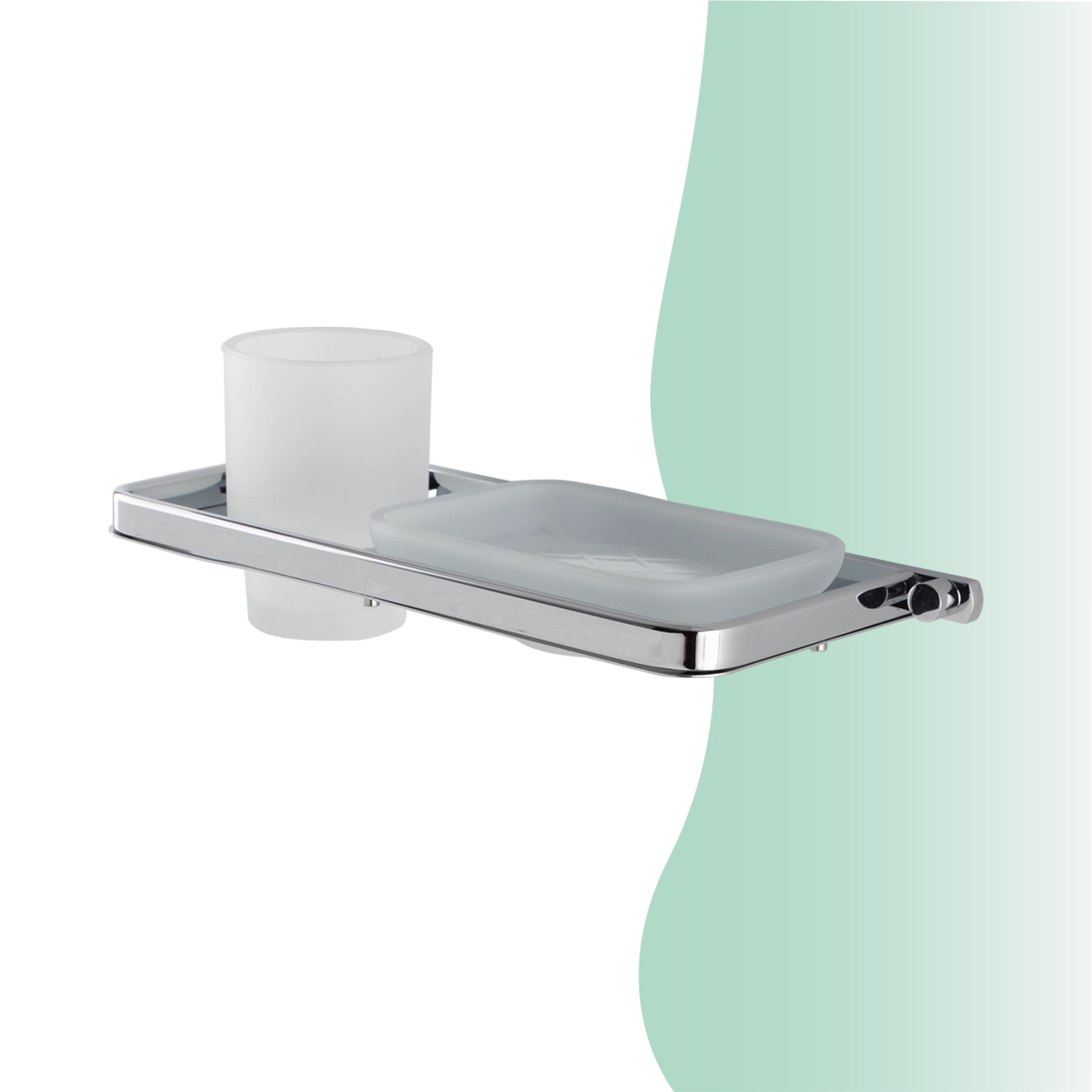 İGK YAPI - Çelik Banyo Mercan Montajlı Sabunluk-Diş Fırçalık (MS10-022) - Resim 2