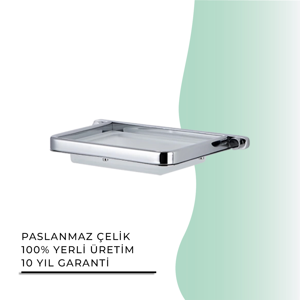 İGK YAPI - Çelik Banyo Mercan Montajlı Sabunluk (MS10-068)
