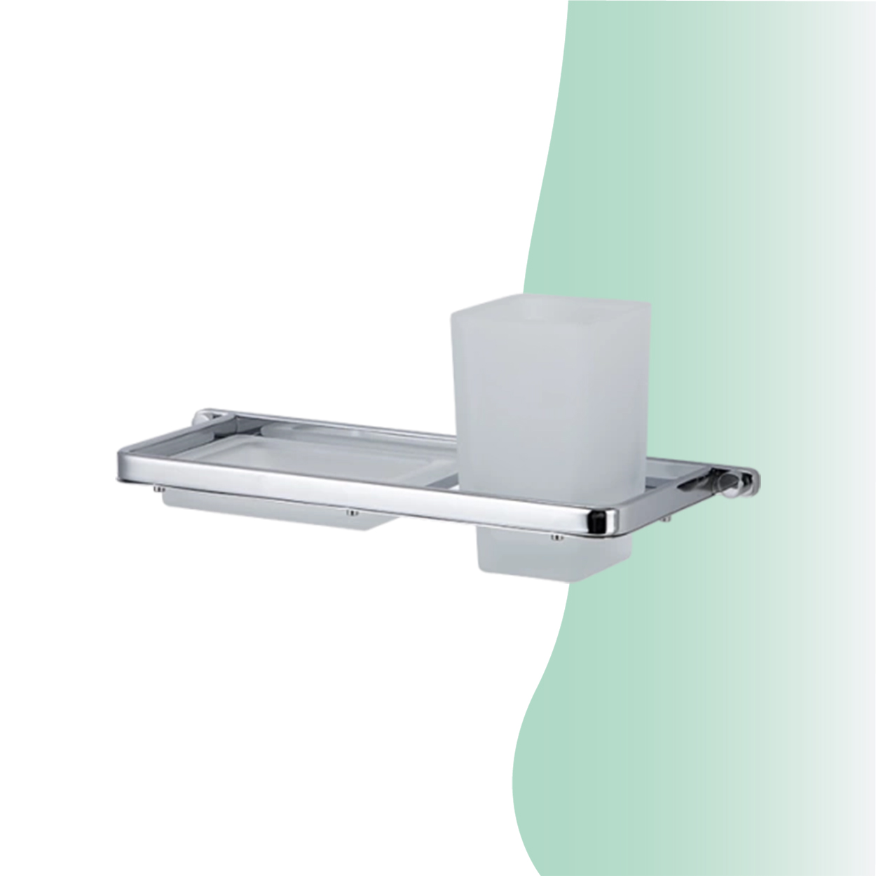 İGK YAPI - Çelik Banyo Mercan Montajlı Sabunluk-Diş Fırçalık (MS10-070) - Resim 2